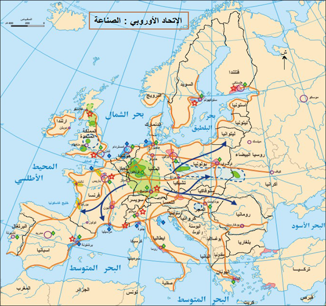 خريطة الاتحاد الأوروبي الصناعة
