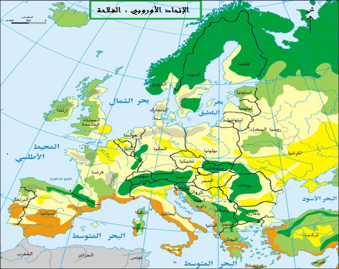 خريطة الاتحاد الاوروبي الفلاحة